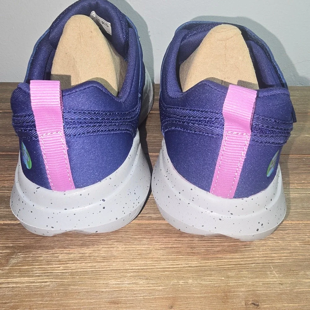 Skechers GOrun Fast Earthy Gal Navy Pink Kids Sneakers 302491L Size 3.5